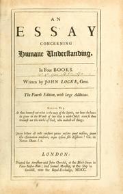 An Essay Concerning Human Understanding - John Locke